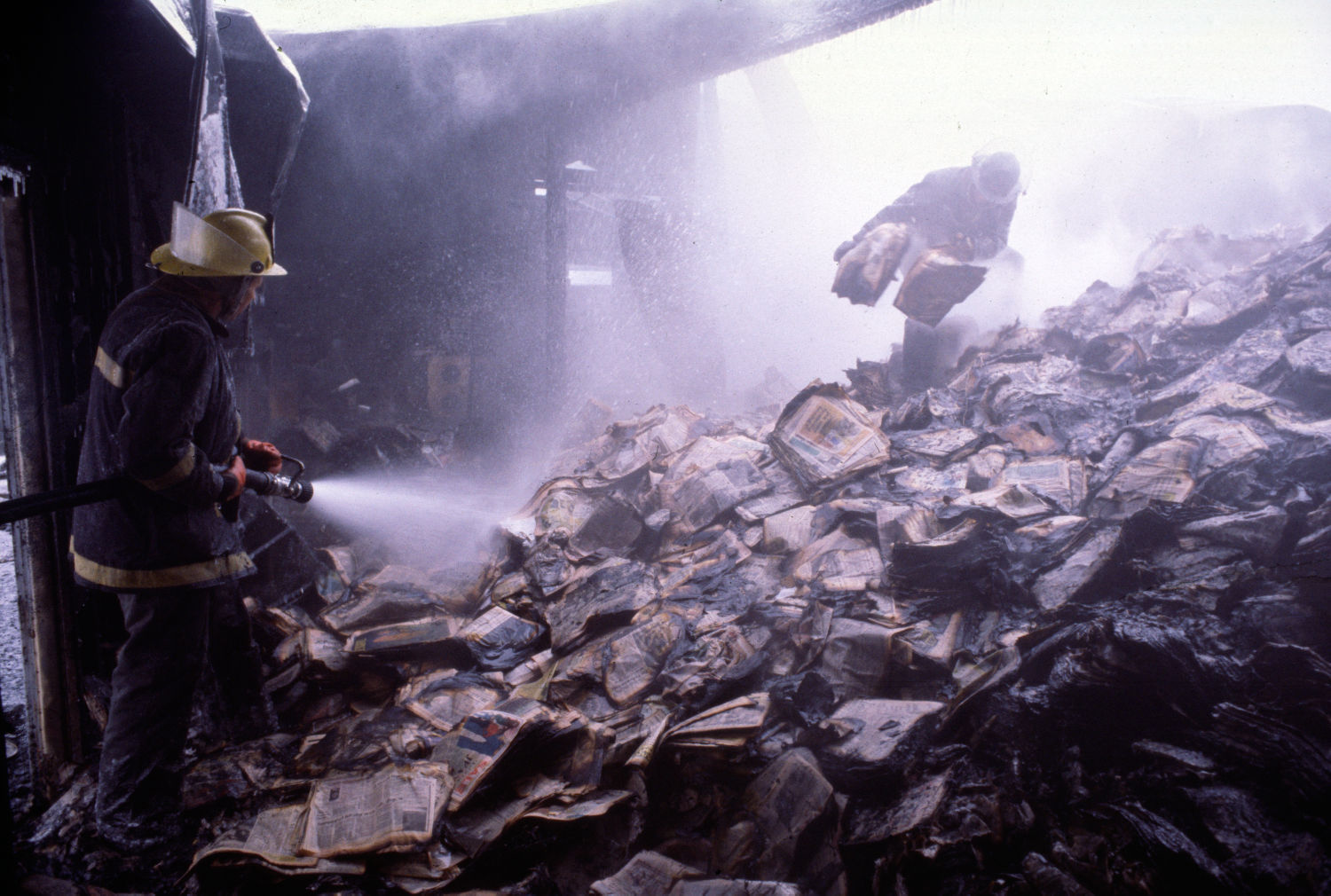 Recycling center fire, December 1, 1978